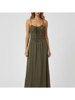 Aerie Women's Green and Khaki Dress